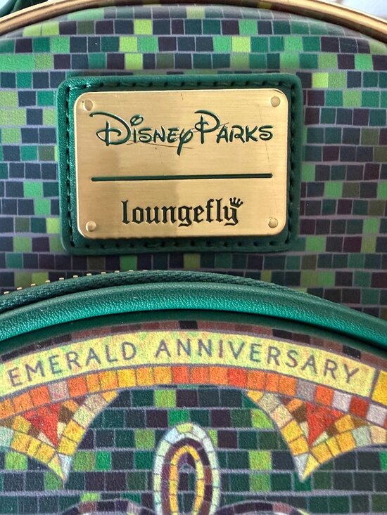 Disneyland Club 33 Loungefly Emerald Anniversary Backpack main image 6